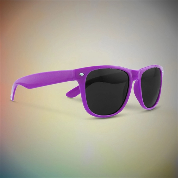 Purple Custom Classic Retro Billboard Sunglasses - Image 2