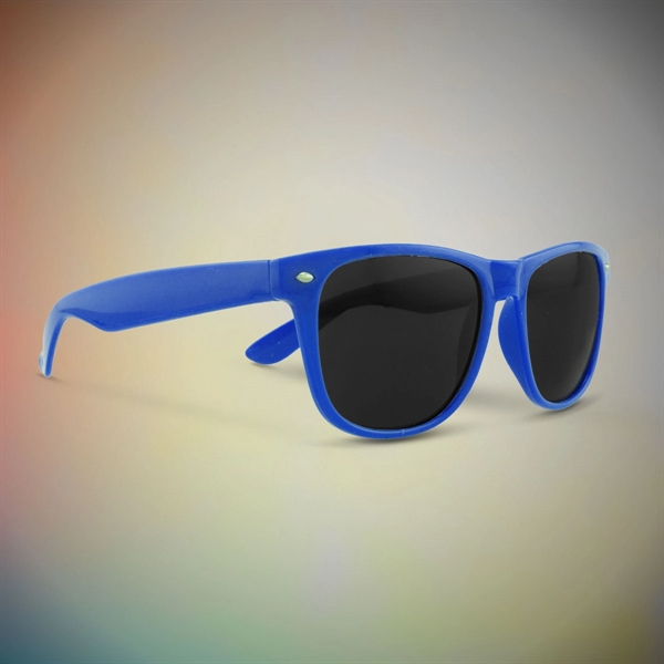 Blue Custom Classic Retro Billboard Sunglasses - Image 2