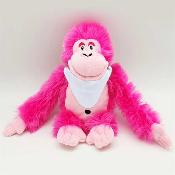 11" Bright Color Hot Pink Gorilla - Image 2