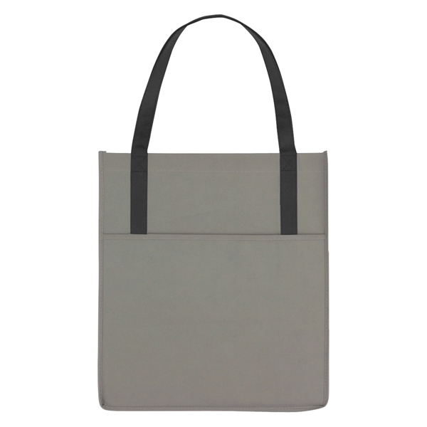 Non-Woven Shopper's Pocket Tote Bag - Image 5