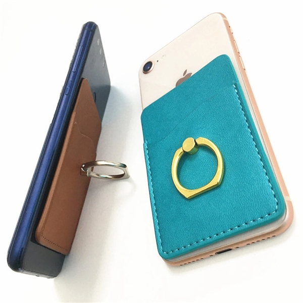Leather Phone Wallet with Ring Holder - Image 4