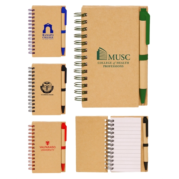Union Printed, Eco Spiral Notebook w/ Matching Pen - Image 1