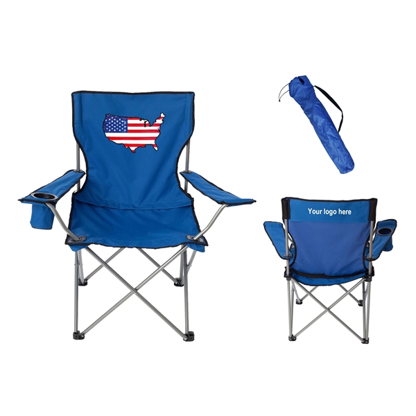 Flag Design Folding Lounge Chair - Image 2