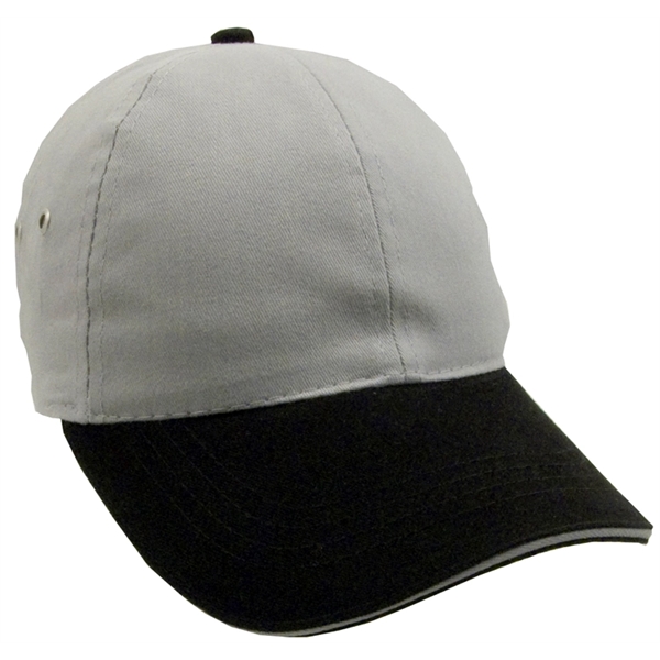 Brushed Two-Tone Cotton Twill Sandwich Cap - Image 4