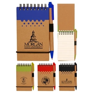 Union Printed, Eco Spiral Notebook Jotter w/ Matching Pen