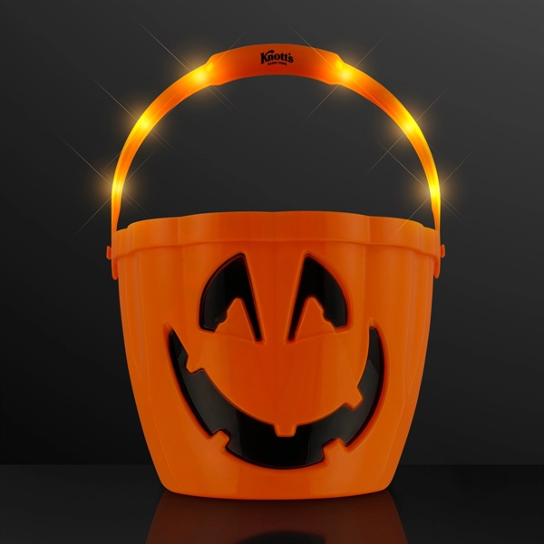 Pumpkin Light Handle Halloween Bucket - Image 1