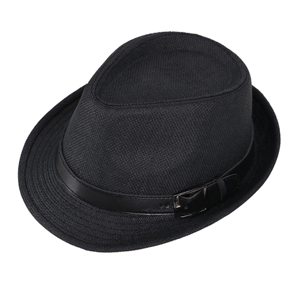FEDORA HAT WITH LEATHER BAND - Image 1
