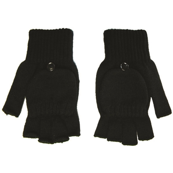 Fingerless gloves with flap - Image 1