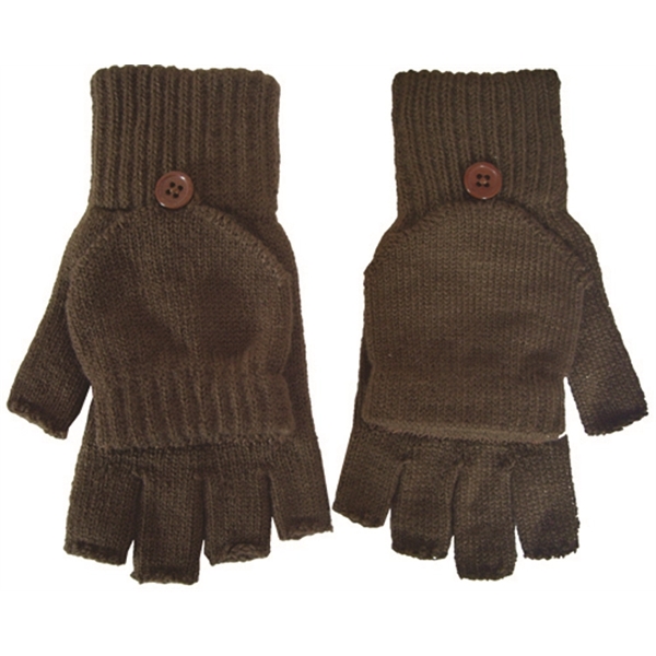 Fingerless gloves with flap - Image 2