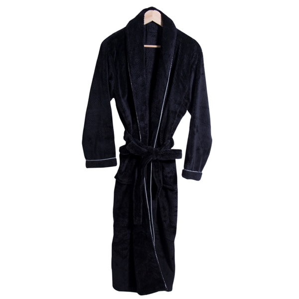 CORAL PLUSH ROBE WITH TRIM - Image 2
