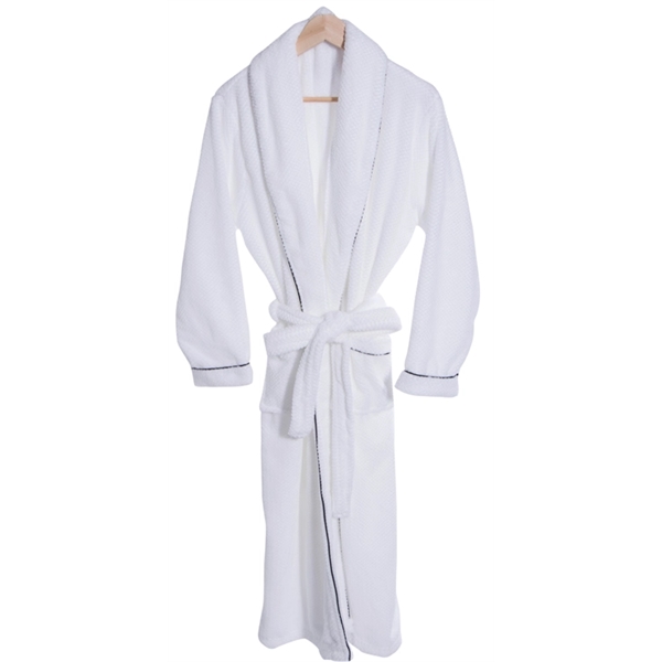 CORAL PLUSH ROBE WITH TRIM - Image 3