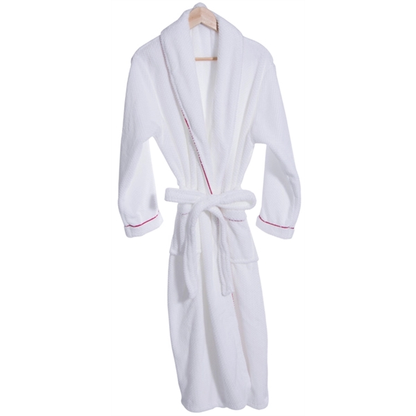 CORAL PLUSH ROBE WITH TRIM - Image 4