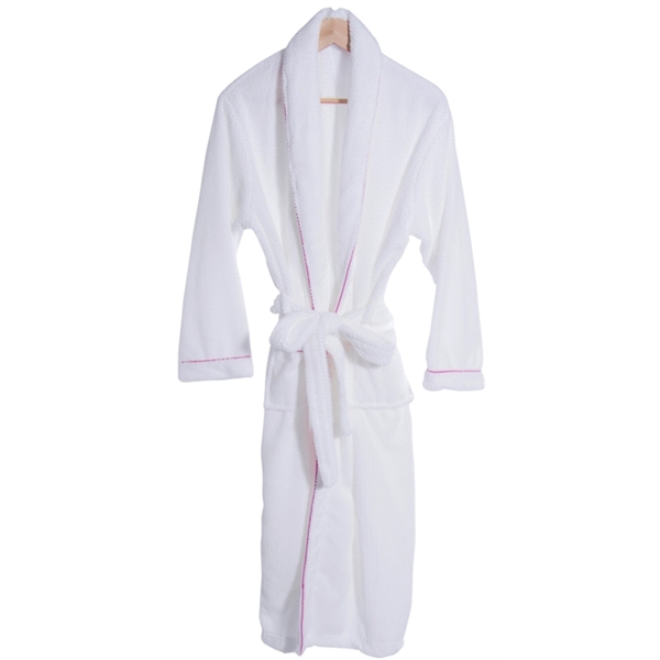 CORAL PLUSH ROBE WITH TRIM - Image 5