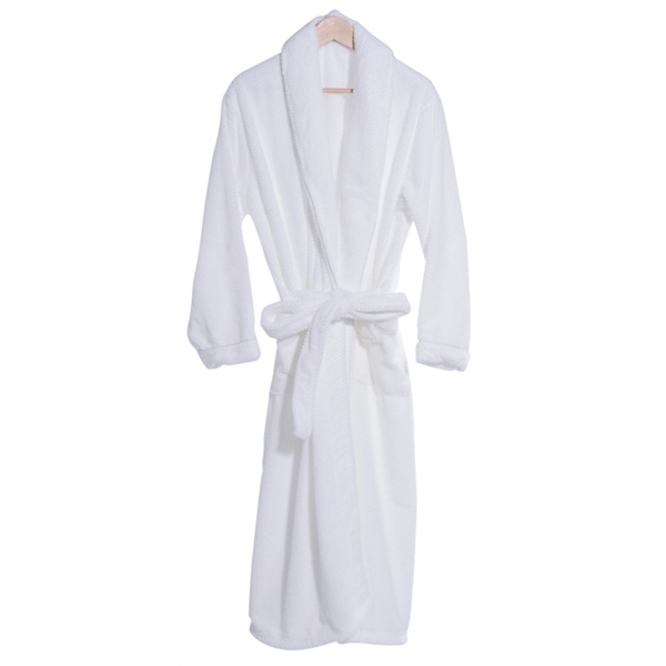 CORAL PLUSH ROBE WITH TRIM - Image 9