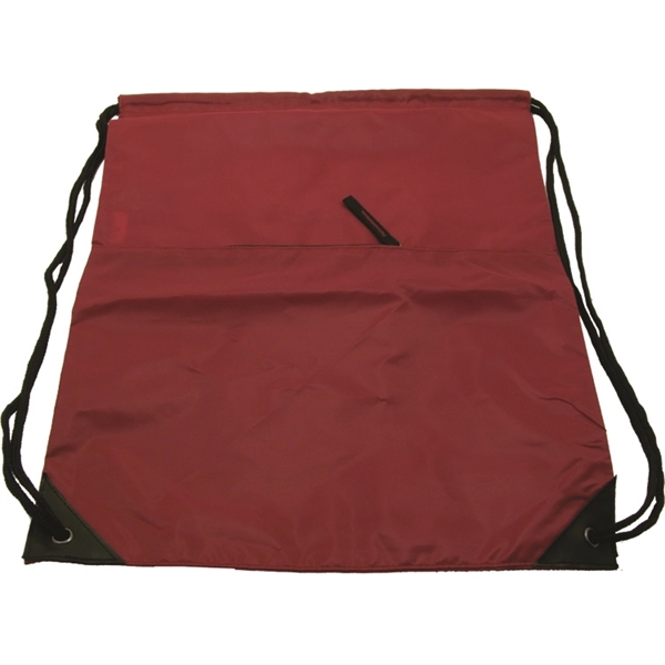 Drawstring bag with pocket - Image 3