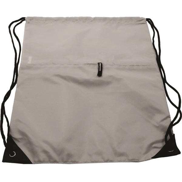 Drawstring bag with pocket - Image 5