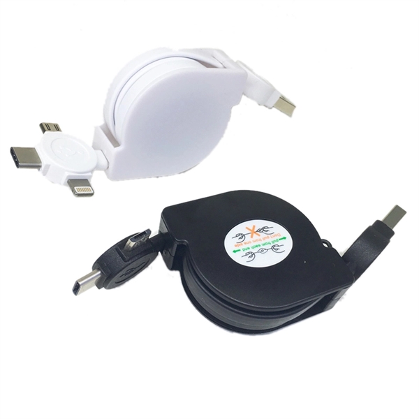 Retractable 3-in-1 Lightning & Micro USB Charging Cable - Image 4