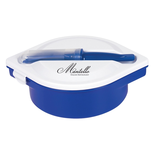 Multi-Compartment Food Container With Utensils - Image 2