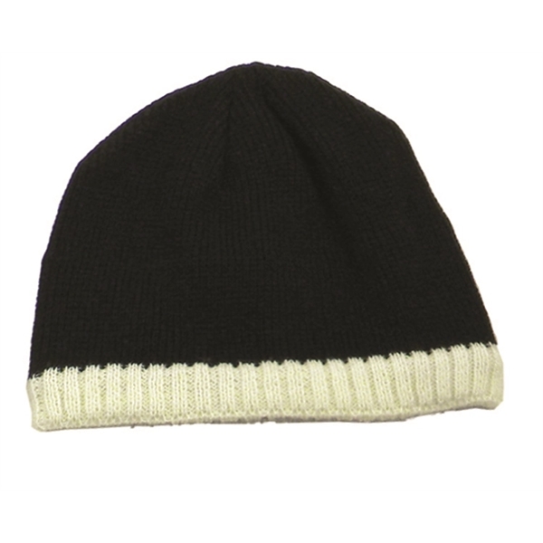 Knitted Beanie With Fleece Ear Lining - Image 3