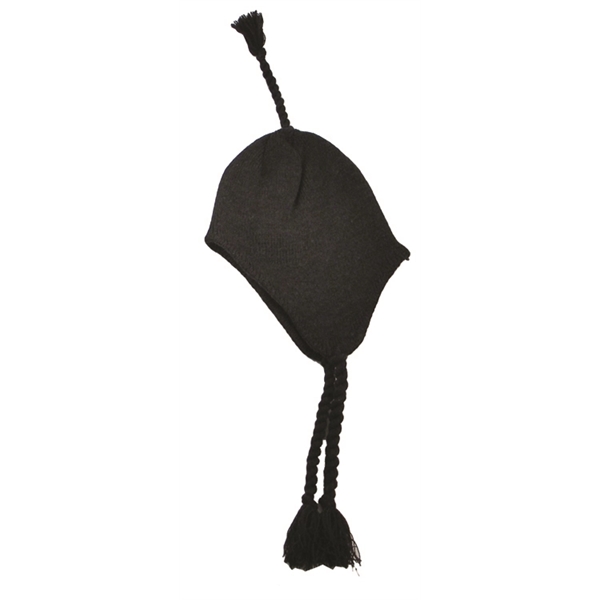 Knit Hat With Ear Flaps And Tassel - Image 3