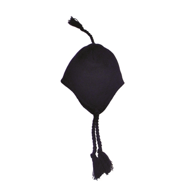Knit Hat With Ear Flaps And Tassel - Image 5