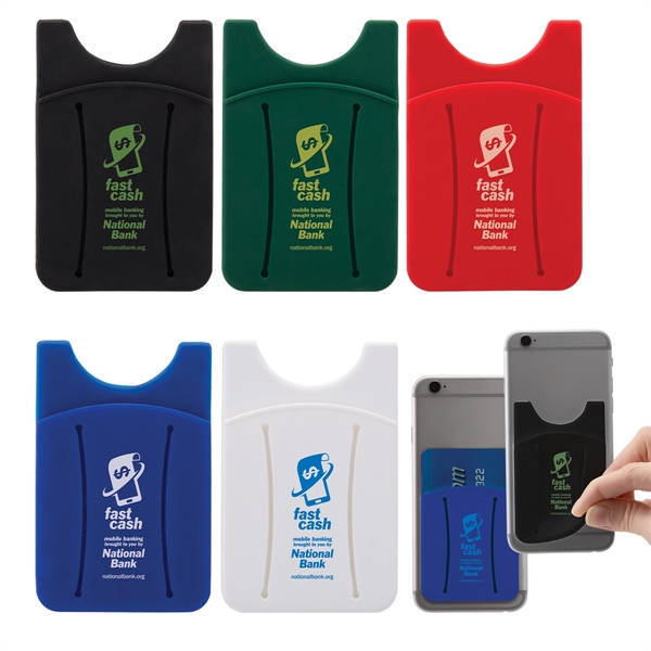 Finger Grip Cell Phone Card Holder - Image 1