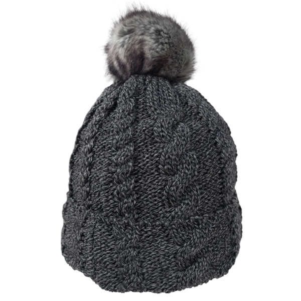BEANIE WITH FAUX FUR POM AND PLUSH LINING - Image 2