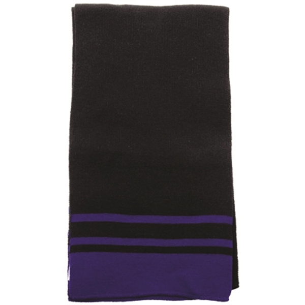 Deluxe Acrylic Scarf with Stripe - Image 3