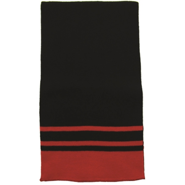 Deluxe Acrylic Scarf with Stripe - Image 2