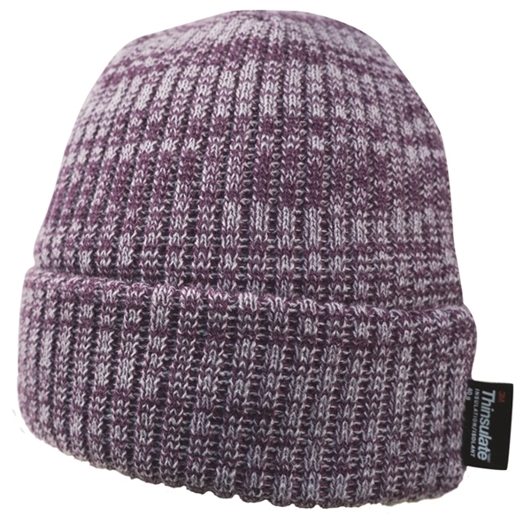 THINSULATE MARBLE BEANIE WITH FLEECE LINING - Image 6