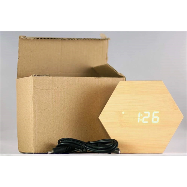 Modern Hexagon LED Clock - Image 10