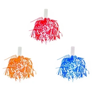Pom Poms with Paddle for Sports Team Spirit Cheering