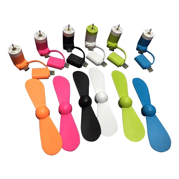 Portable mini fans for cell phone, power bank, tablet - Image 1