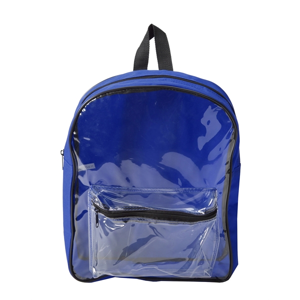 Clear PVC Backpack w/ Colored Back - Image 3