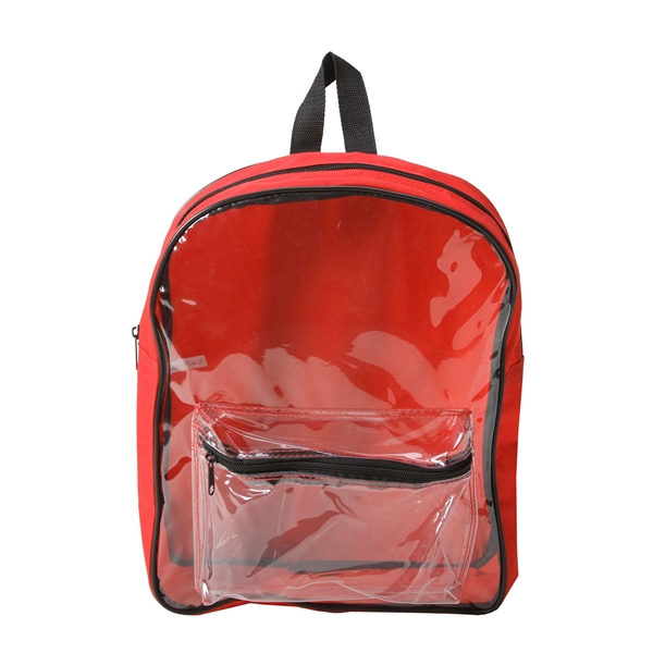 Clear PVC Backpack w/ Colored Back - Image 4