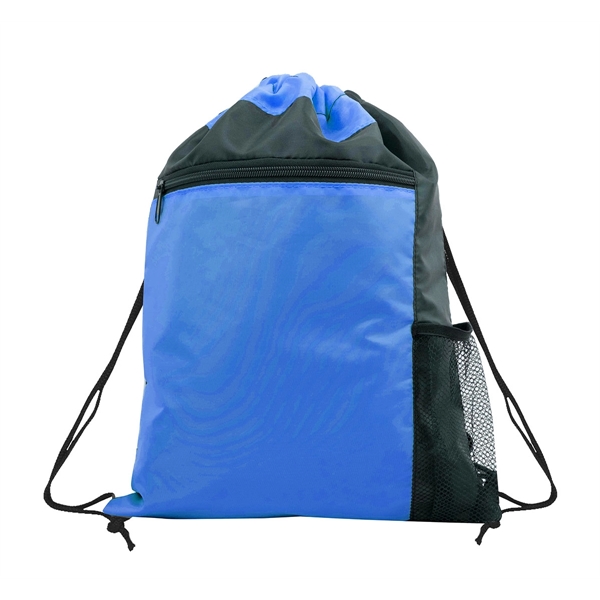 Color Block Drawstring Backpack - Image 5