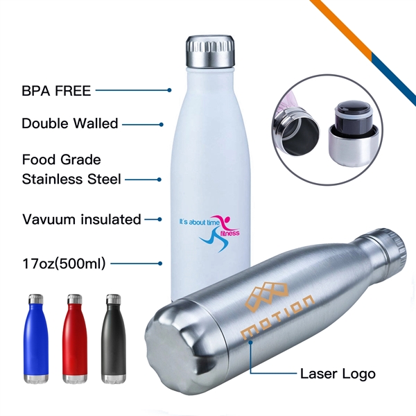 Hero Stainless Water Bottle  - 17oz (500ml) - Image 2