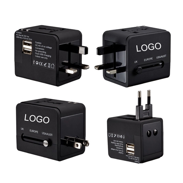 2 USB Universal Travel Plug Adapter - Image 2