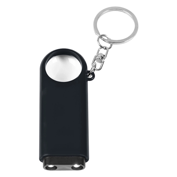 Magnifier and LED Light Key Chain - Image 1