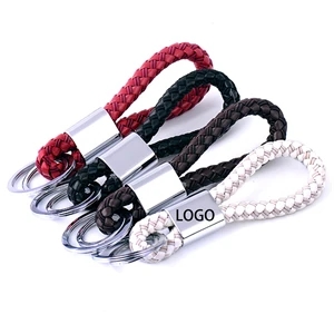 Braided Woven Rope Rings Keychain