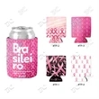 Ribbon Design Sublimated Collapsible Can Cooler - Image 1