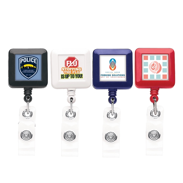 Square "BETTER" Retractable Badge Reel (solid color)