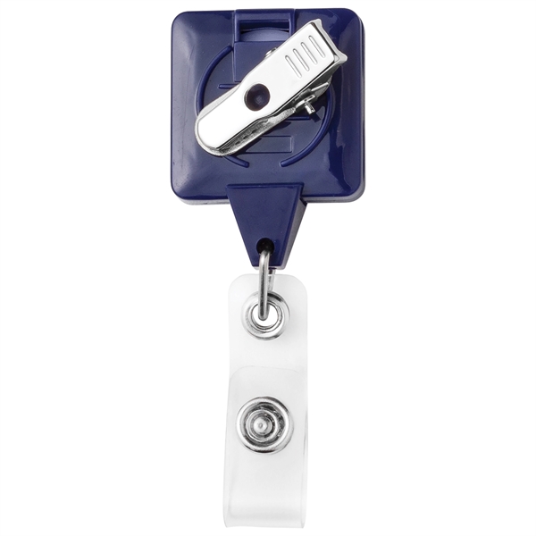 Square "BEST" Retractable Badge Reel (solid color) - Image 2