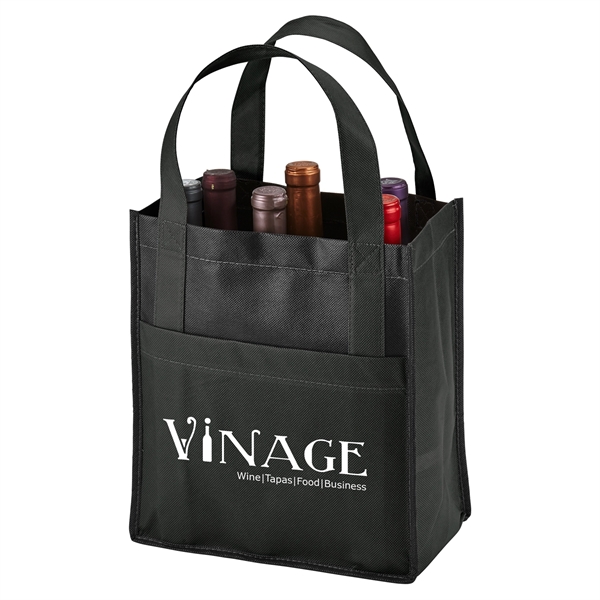 Toscana Six Bottle Non-Woven Wine Tote - Image 2