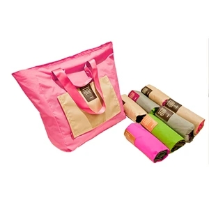 Large Foldable Shopping Handbag Colorful Nylon Tote Bag