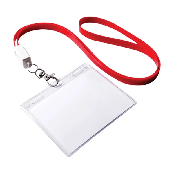 2 in 1 Lanyard USB charging and data cable for iPhone and An - Image 1