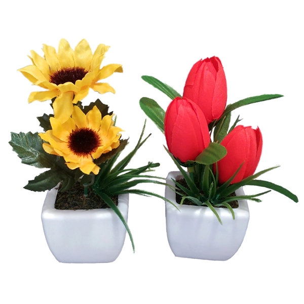 Plastic Potted Flowers