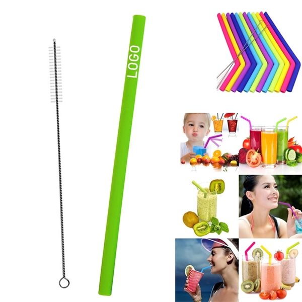 Reusable Silicone Straw with One Cleaner - Image 4