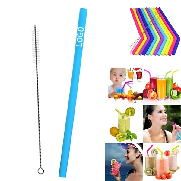 Reusable Silicone Straw with One Cleaner - Image 5