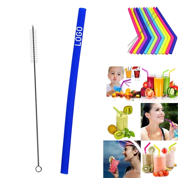 Reusable Silicone Straw with One Cleaner - Image 6